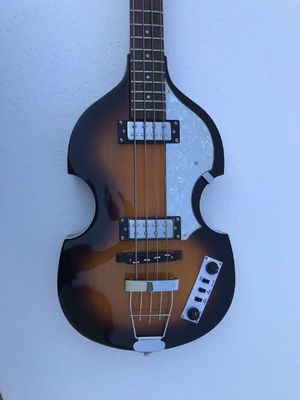 Custom Flamed Tiger Top Maple Back Korean Hardwares Genuine Hofner HI-S ERIES B-Bass 4 Strings Bass Guitar supplier