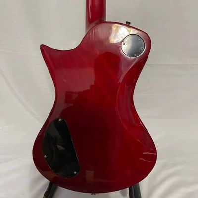 Custom Ernie Ball Music Man Armada Divided Red Color Electric Guitar V-shaped Bookmatched Flame Maple Top HH Humbucking supplier