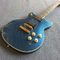 Custom Grand Electric Guitar in Metallic Blue with Gold Hardware supplier