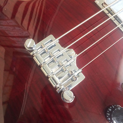 Custom Flamed Maple Top Dot Inlay Chrome Hardware 4 String Jazz Bass supplier