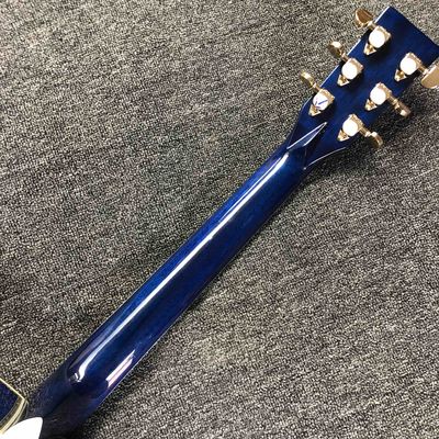 Custom Solid Spruce 41 Inch D Style Acoustic Guitar Abalone Ebony Fingerboard Water Ripple Maple Acoustic Electric Guita supplier