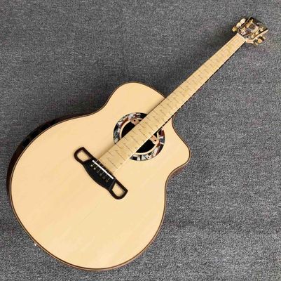 Custom Extrema Poison Folk Acoustic Guitar Solid Spruce Santos Rosewood Body Arm Rest GJ Cutaway supplier