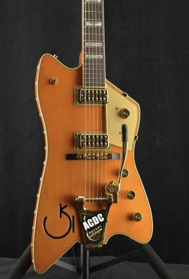 Custom BillyBo Jupiter Orange Eddie Cochran Thunder Cow Cactus Inlay Bigs Tremolo Bridge with Gold Hardware Electric Gui supplier