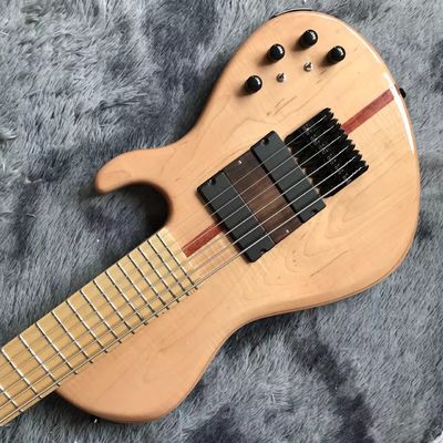 Custom 6 Strings Neck Through ELM Body Electric Bass Guitar with Active Pickup supplier