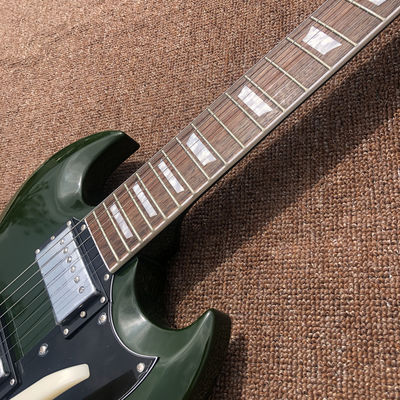 Custom SG Electric Guitar G400 Deep Army Green Rosewood Fingerboard Bigsby Tremolo supplier