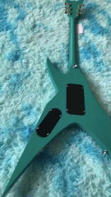 6 Strings Guitar 39 Inch V Shape Electric Guitar Neck Through Active Guitar Mahogany Wood Body Matte Pink Green Black Re supplier