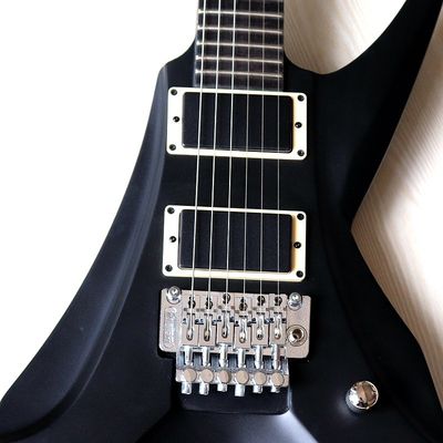 6 Strings Guitar 39 Inch V Shape Electric Guitar Neck Through Active Guitar Mahogany Wood Body Matte Pink Green Black Re supplier