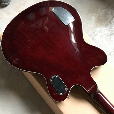 Custom Double Convex Surface Electric Guitar Big Tremolo in Wine Red supplier