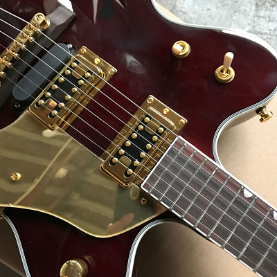 Custom Double Convex Surface Electric Guitar Big Tremolo in Wine Red supplier