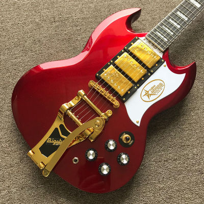 Custom SG Electric Guitar with Metal Red Color supplier