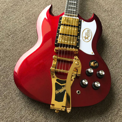 Custom SG Electric Guitar with Metal Red Color supplier