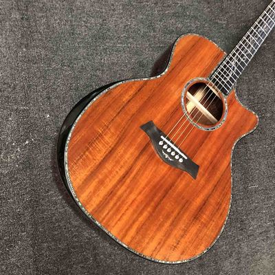 Custom AAAAA Solid Koa Wood PS14 Acoustic Guitar Abalone Inlays Ebony Fingerboard Cocobolo Back Sides Acoustic Electric supplier