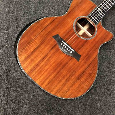 Custom AAAAA Solid Koa Wood PS14 Acoustic Guitar Abalone Inlays Ebony Fingerboard Cocobolo Back Sides Acoustic Electric supplier