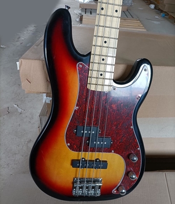 Custom 4 Strings in Tobacco Sunburst Electric Bass Maple Fretboard supplier