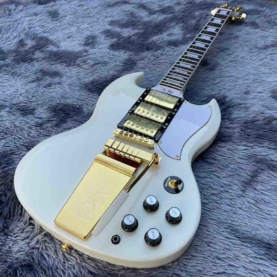 Custom 63 white Les Paul Custom SG body style Electric Guitar supplier