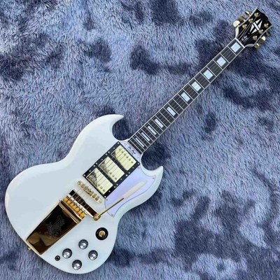 Custom 63 white Les Paul Custom SG body style Electric Guitar supplier