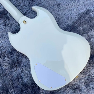 Custom 63 white Les Paul Custom SG body style Electric Guitar supplier