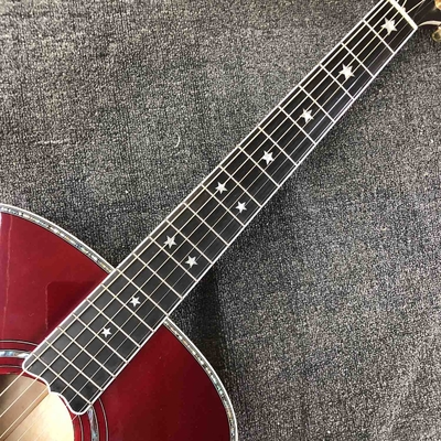 Custom J200 Flamed Maple Back Side Abalone Binding 550A Electronic Acoustic Guitar in Sunburst supplier