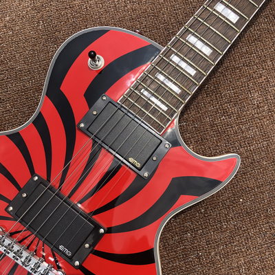 Custom Grand LP Style Electric Guitar G-Zakk Wylde Bullseye in Cherry Sunburst Windmill Painting Chrome Hardware supplier