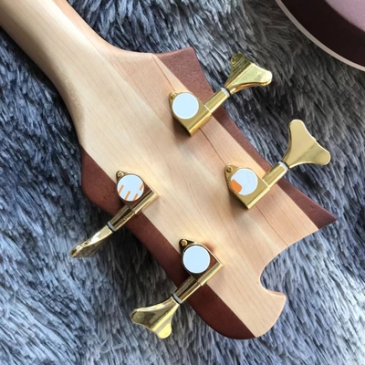 Custom Grand Rickenbacker Style 4 Strings Neck Through Body Electric Bass Guitar Carve Top Musical Instruments Factory supplier