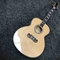 Custom Grand GJ200FR Acoustic Guitar Red Flamed Maple Wood Back Side Abalone Binding 550A Soundhole Pickup in Natural supplier