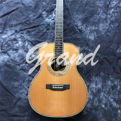 Custom 40 Inch Solid Cedar OM Style Acoustic Guitar with Signature Ebony Fingerboard supplier