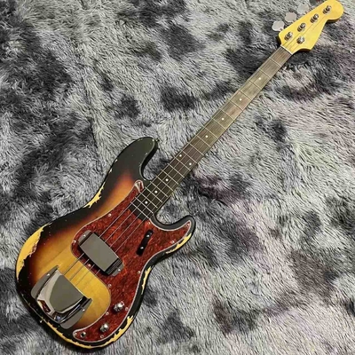 Custom 4 Strings P Precise Bass Guitar in Vintage Relic Finishing Accept Bass OEM supplier