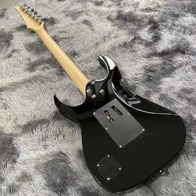 Custom Black Electric Guitar With Metal Pickguard Floyd Rose Bridge Chrome Hardware Tree of Life Inlay Can be customized supplier