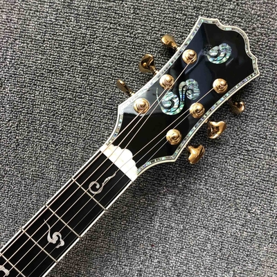 Custom Solid Spruce Top Ebony Fingerboard Real Abalone Shell Binding Inlay 40 Inches Flamed Maple B side Acoustic Guitar supplier