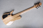 Custom 6 Strings Neck Thru Body Electric Bass Guitar with 24 Frets Active Pickup Maple Fretboard Natural Wood Color supplier