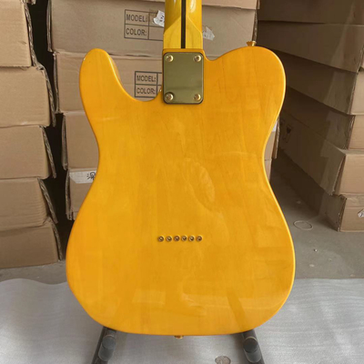 Custom Tele Electric Guitar Burl Maple Top Basswood Body Maple Fingerboard Golden Hardware High Quality Guitar supplier