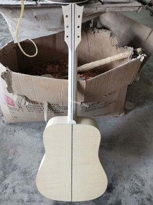 Custom Solid Handmade AAAAA Grade Flamed Maple Neck Doves Dreadnought Acoustic Guitar Deluxe Version Customized Headstoc supplier