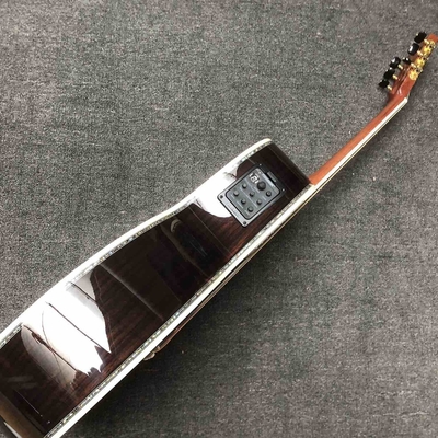 Custom 39 Inch OOO 45AA AAAAA All Solid Wood Acoustic Guitar with 301 Electronic EQ Ebony Fingerboard Slotted Headstock supplier