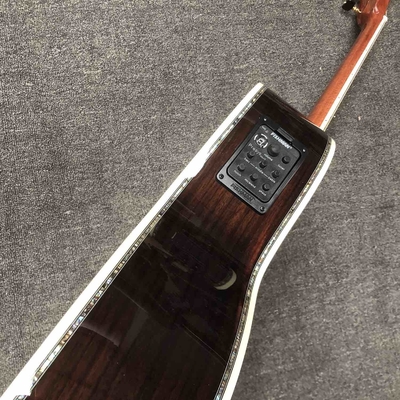 Custom 39 Inch OOO 45AA AAAAA All Solid Wood Acoustic Guitar with 301 Electronic EQ Ebony Fingerboard Slotted Headstock supplier