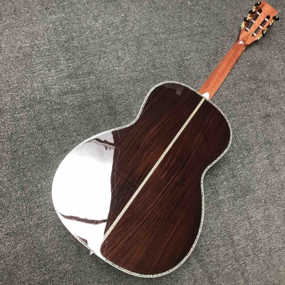 Custom 39 Inch OOO 45AA AAAAA All Solid Wood Acoustic Guitar with 301 Electronic EQ Ebony Fingerboard Slotted Headstock supplier