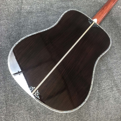 Custom 12 Strings Solid Spruce Top 41 Inch Dreadnought Deluxe Abalone Binding Acoustic Guitar Umbrella Logo on Headstock supplier