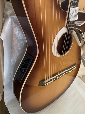 Custom 6/6/8 Strings Double Neck Harp Electric Acoustic Guitar supplier