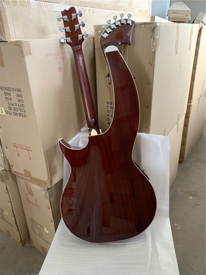 Custom 6/6/8 Strings Double Neck Harp Electric Acoustic Guitar supplier