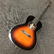 Custom O Body 39 Inch Abalone Binding Sunburst Color Acoustic Guitar Accept Guitar, Amp, Pedal OEM supplier