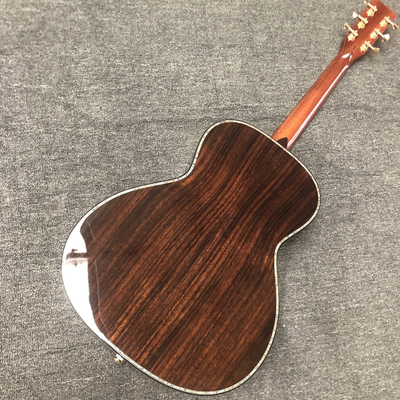 Custom O Body 39 Inch Abalone Binding Sunburst Color Acoustic Guitar Accept Guitar, Amp, Pedal OEM supplier