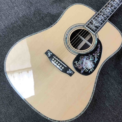 Custom AAAAA Handmade D100AA All Solid Wood Vintage D Dreadnought D100A Acoustic Guitar Deluxe Full Abalone Binding supplier