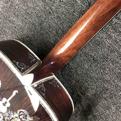 Custom AAAAA Handmade D100AA All Solid Wood Vintage D Dreadnought D100A Acoustic Guitar Deluxe Full Abalone Binding supplier