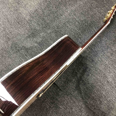 Custom AAAAA Handmade D100AA All Solid Wood Vintage D Dreadnought D100A Acoustic Guitar Deluxe Full Abalone Binding supplier