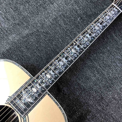Custom AAAAA Handmade D100AA All Solid Wood Vintage D Dreadnought D100A Acoustic Guitar Deluxe Full Abalone Binding supplier