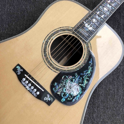 Custom AAAAA Handmade D100AA All Solid Wood Vintage D Dreadnought D100A Acoustic Guitar Deluxe Full Abalone Binding supplier