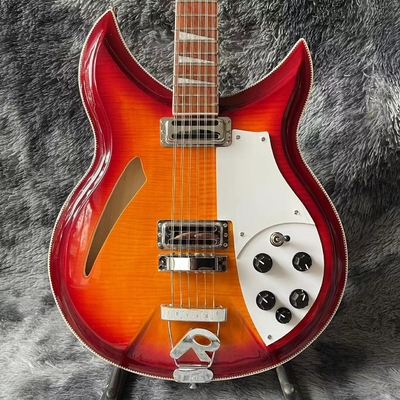 Custom Flamed Maple Top Ricken 381 Style 6/12 String Electric Guitar in Cherry Burst Color supplier