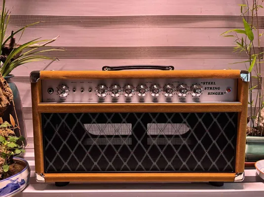 Custom Dumble CLONE Steel String Singer Head 20W 50W 100W with Suede Brown Color, Grand Amplifier SSS Model